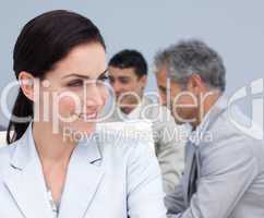 Portrait of a beautiful businesswoman in a meeting