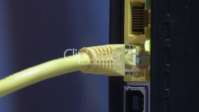 Broadband modem light flashing
