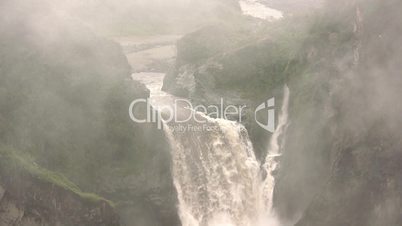 Tilt down San Rafael Falls, Ecuador