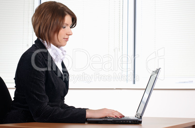 young woman in office