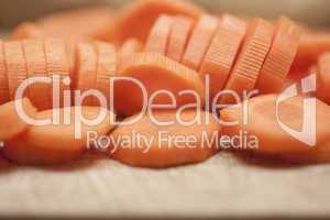 In Scheiben geschnittene Karotten