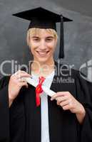 Portrait of teen Guy Celebrating Graduation