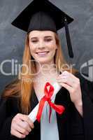 Portrait of teenage Girl Celebrating Graduation