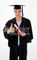 Happy Teen Guy Celebrating Graduation