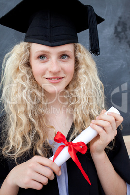 Teenage Girl Celebrating Graduation