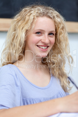 Smiling teenage girl