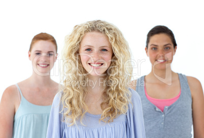 Beautiful tennage girls smiling