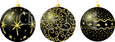 Black christmas decorations