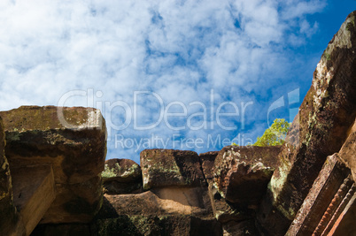 Ancient ruins and a blue sky