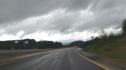 Driving in highway Time lapse