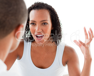 Close-up of a Young couple having an argument