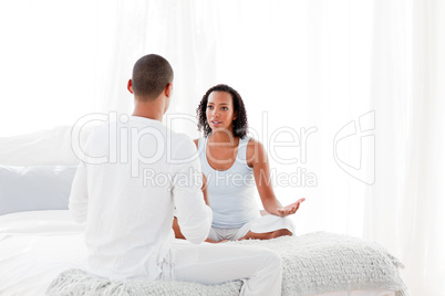 Afro-american couple having an argument