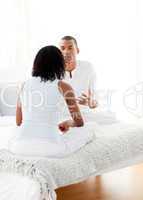 Afro-american couple talking
