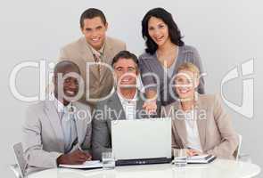 Multi-ethnic business team working in the office