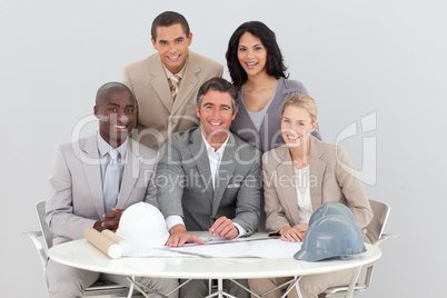 Architectural business team working in the office
