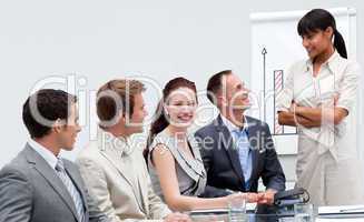 Business people in a presentation