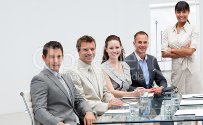 Business people in a presentation