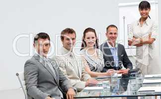 Business people in a presentation