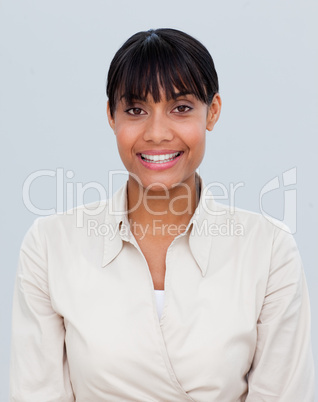 Portrait of a smiling Afro-American businesswoman