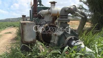 Diesel engine pump for irrigation in farm