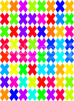 colored cross pattern