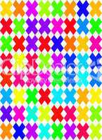colored cross pattern