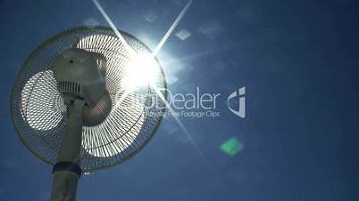Oscillating fan trying to cool down a blazing mid day sun 6