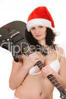 santa claus with guitar