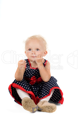 Little girl in studio