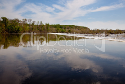 Placid water before Great Falls