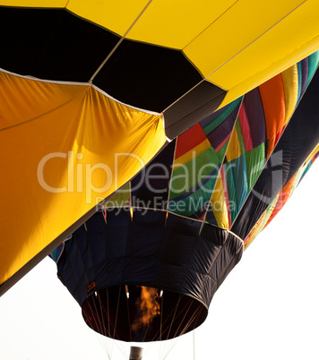 Hot air balloon being inflated
