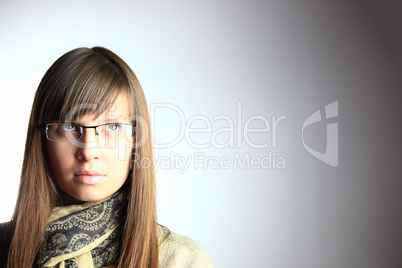 smiling young woman with glasses