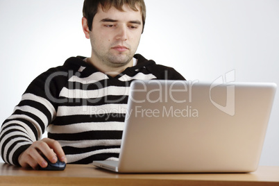 Young man at laptop