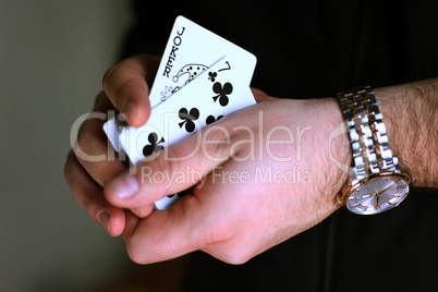 Man with cards
