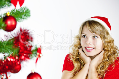 Blond christmas girl