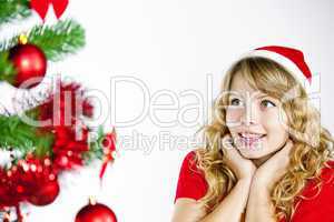 Blond christmas girl