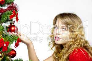 Blond christmas girl