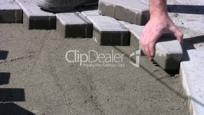 Installing Sidewalk Bricks 2