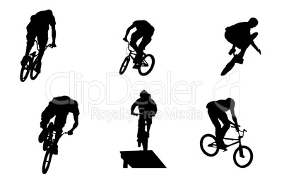 biker silhouettes