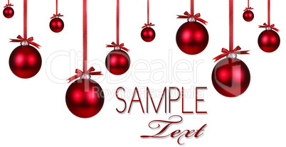 Red Christmas Holiday  Ornament Background