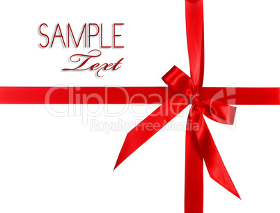 Big Red Holiday Bow Package on White Background