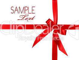 Big Red Holiday Bow Package on White Background