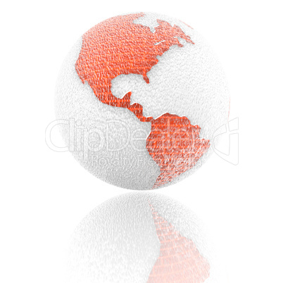 3d earth with color texture
