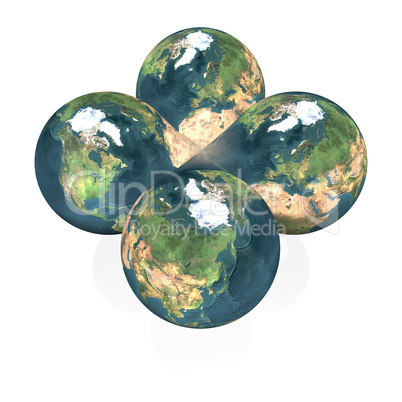 3D globe isolated on a white