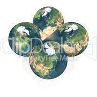 3D globe isolated on a white