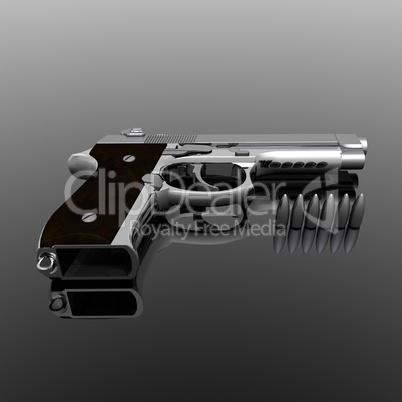 Closeup of pistol