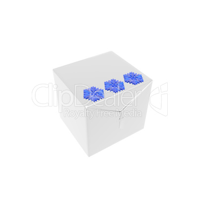 Christmas presents and gifts box isolated on a white
