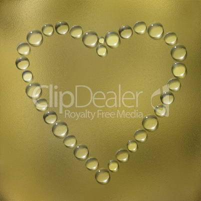 abstract heart water drops background