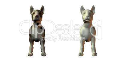 bull terrior dog 3d model