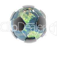 Soccer ball with earth